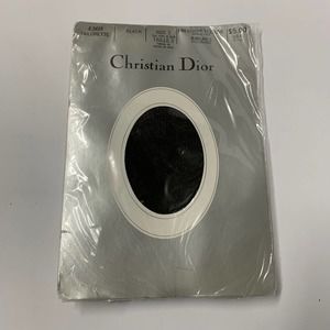 CHRISTIAN DIOR Vintage Pin Stripe Texture Pantyhose Size 3